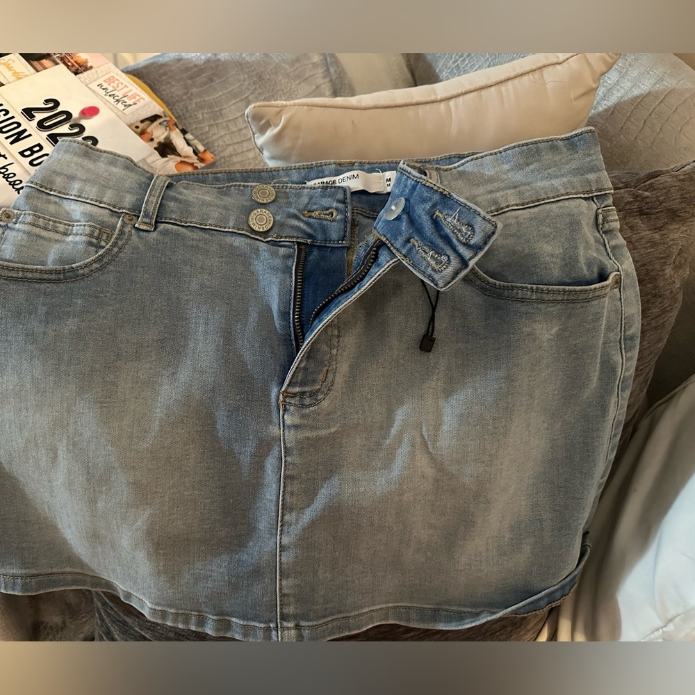 Denim mini skirt